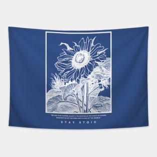 White Sunflower Tapestry