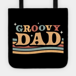 Groovy Dad 1970's Hippie Retro Vintage Fathers Day Tote
