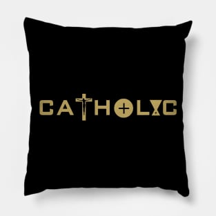 Catholic in Gold Pillow