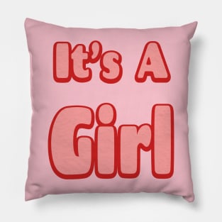 Gender Reveal Girl Pillow