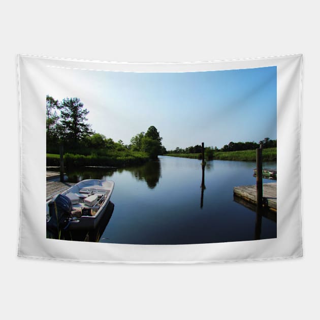 Boat Dock Tapestry by Cynthia48