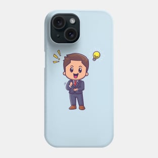 Cute Man Get An Idea Cartoon Phone Case