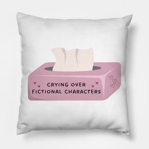 Crying over fictional characters Pillow by medimidoodles