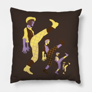 Dancers in plaid Pillow