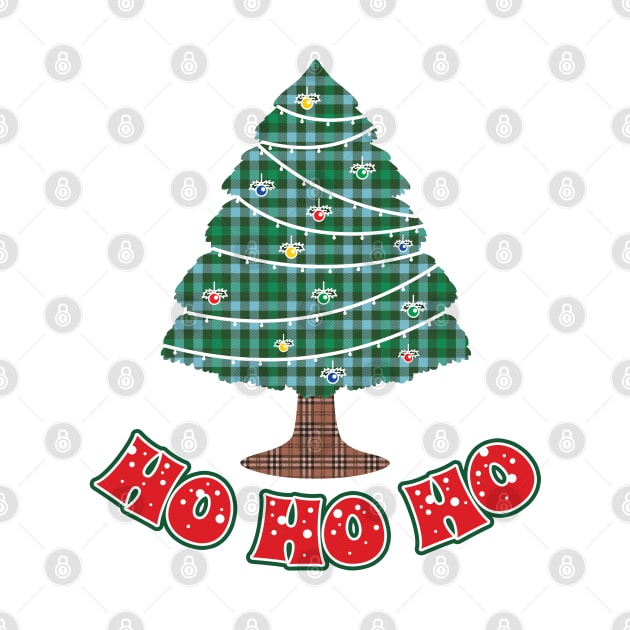 Ho Ho Ho - Funny Santa Claus Christmas Tree, Xmas Sweater Gift, For Men, Women, Kids by Art Like Wow Designs