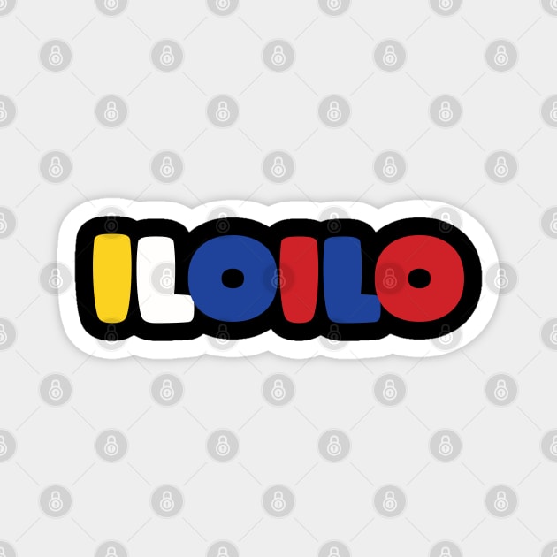 Iloilo City Philippines in Filippino Flag Colors Magnet by DanielLiamGill