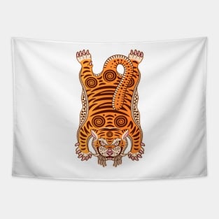 King Of The Jungle 03: Peach Tiger Edition Tapestry