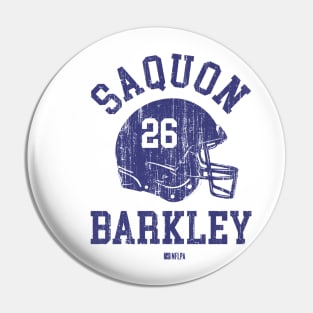 Saquon Barkley New York G Helmet Font Pin