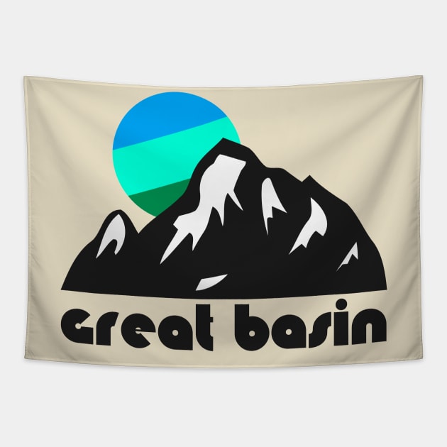 Retro Great Basin ))(( Tourist Souvenir National Park Design Tapestry by darklordpug