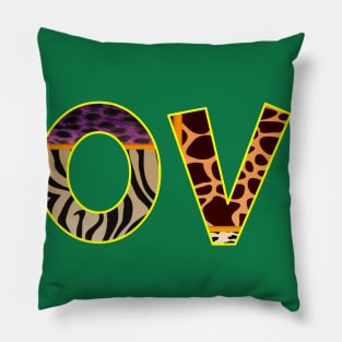 Love Message Leopard Pattern Women’s Positive Vibes Style Pillow