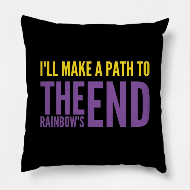 I'll make a path to the rainbow's end - Romantic couple Pillow by BlackCricketdesign