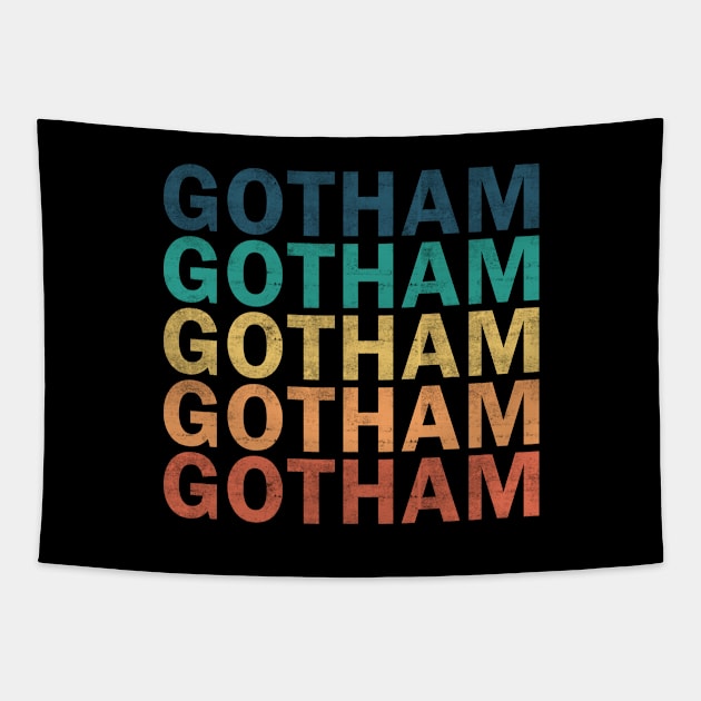 Gotham Name T Shirt - Gotham Vintage Retro Name Gift Item Tee Tapestry by henrietacharthadfield