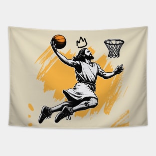 Basketball Jesus Christ Dunk Tapestry