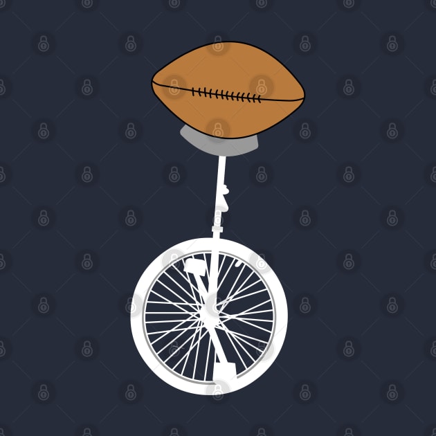 White Unicycle Football by Barthol Graphics