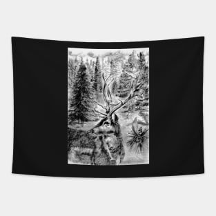 Reindeer portrait Tapestry