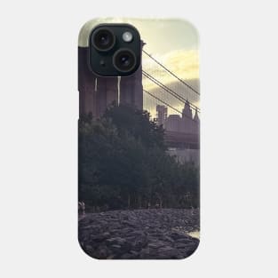 Brooklyn Bridge Sunset Manhattan Skyline NYC Phone Case