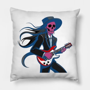 Rock star skeleton Pillow