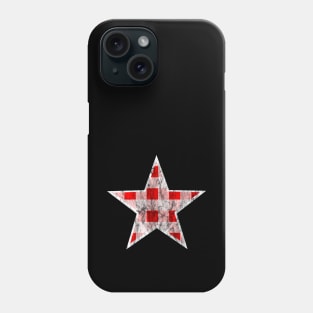 Distressed Red and White Buffalo Plaid Star Phone Case