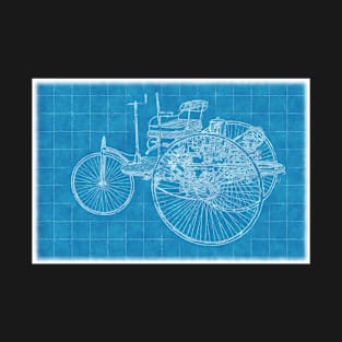 Early Car Blueprint T-Shirt