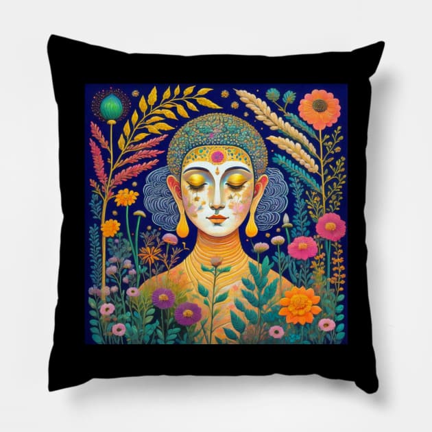 Buddha Pillow by SlieptsovaArt