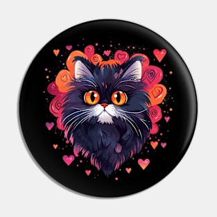 Persian Cat Valentine Day Pin