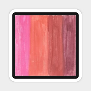 Peachy Abstract Stripes Magnet