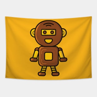 Robot Cartoon Character vector illustration. Tapestry