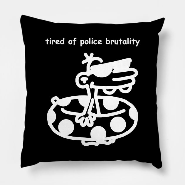 Manny Heffley tired police brutality Pillow by natashawilona