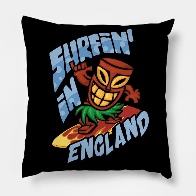 Surfing in England Pillow by SerenityByAlex