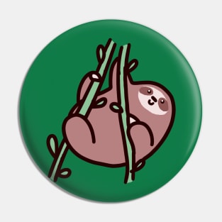 Sloth Climbing Vines Pin