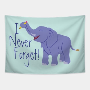 Happy Elephant (I Never Forget) Tapestry