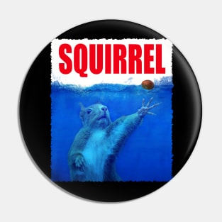 Nutty Nibblers Squirrel Samba, Tee Triumph for Wildlife Admirers Pin