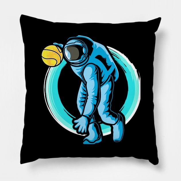 Astronaut Dribble Astro Space Pillow by SammyLukas