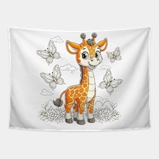 Delightful Giraffe Tapestry