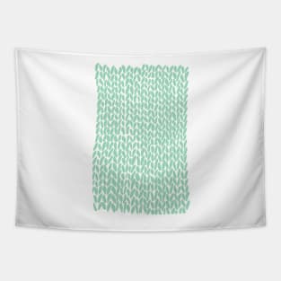 Hand Knit Mint Tapestry