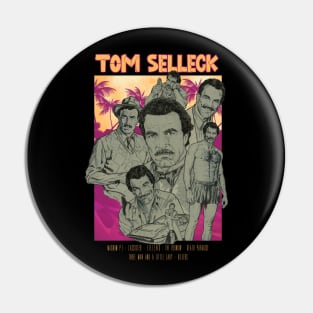 Tom Selleck Aesthetic Tropical Pin