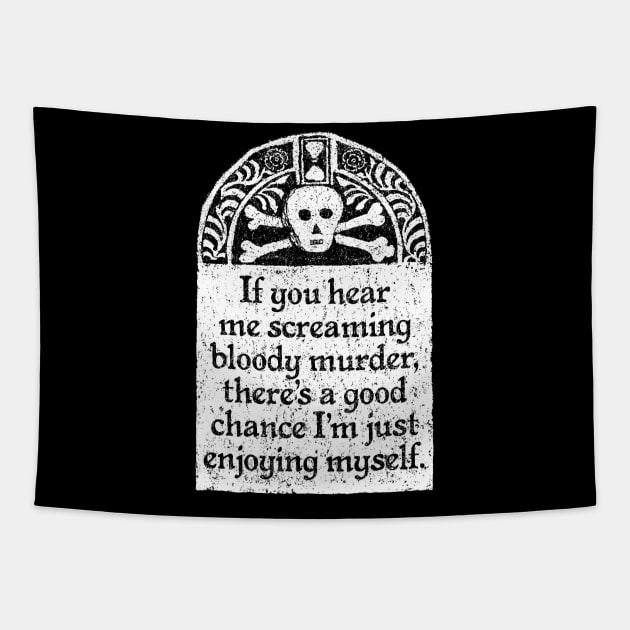 Scream Bloody Murder, Wednesday Addams Quote Tapestry by MotiviTees