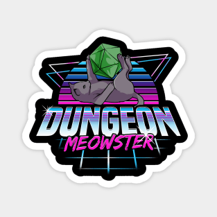 Dungeon Meowster Cute Cat Gaming Magnet