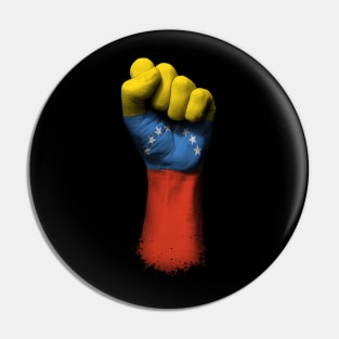 Flag of Venezuela on a Raised Clenched Fist Pin