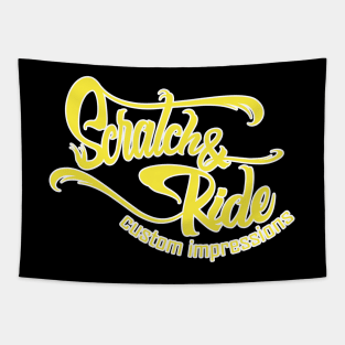 Scratch & Ride Brand (Yellow Logo) Tapestry