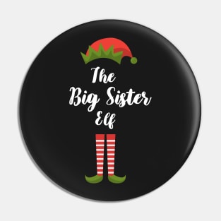 Matching Family Christmas Group Elf Gift - The Big Sister Elf - Funny Pajama Christmas Holiday Pin