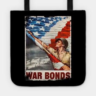 War Bonds WWII Poster Vintage Tote