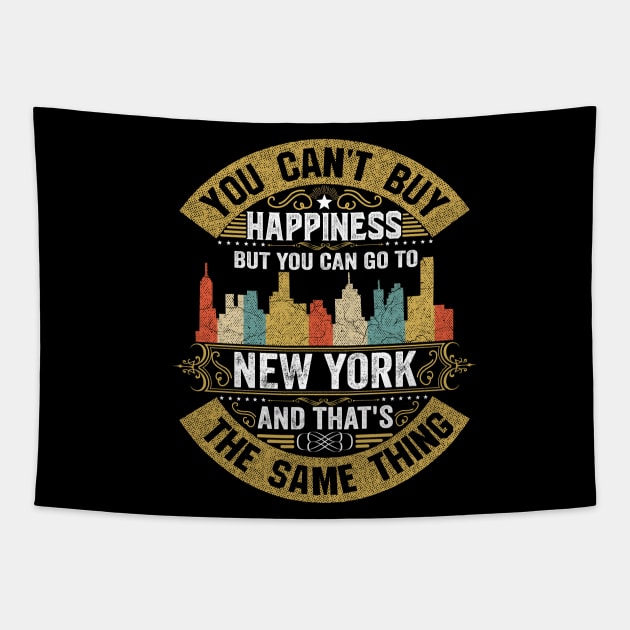 New York State Flag I Love New York Strong Native New York Home Map Tapestry by BestSellerDesign