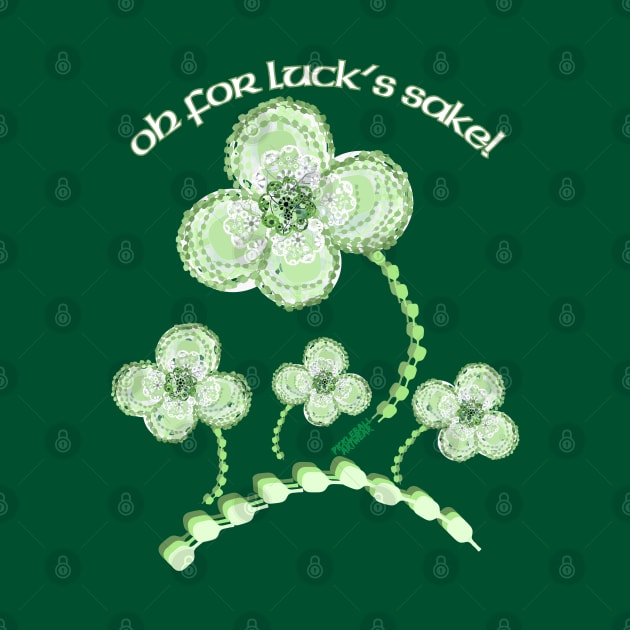 Oh for luck's sake! Pickleball clover. by Pickleball ARTwear by Pickleball ARTwear 