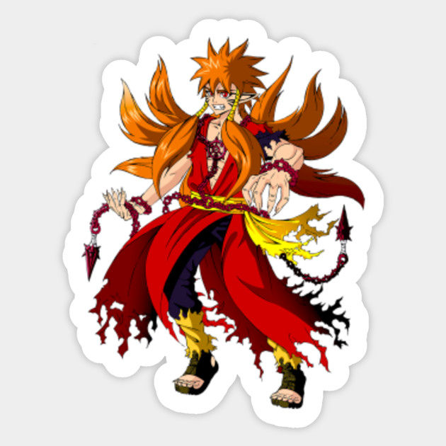 The Kyuubi Of Kurama Kurama Chakra Mode Aufkleber Teepublic De