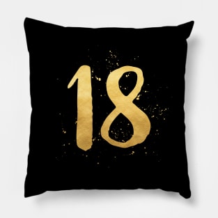 18 eighteen gold Pillow