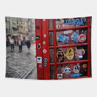 Red Telephone Box on Royal Mile, Edinburgh Tapestry