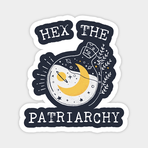 Hex The Patriarchy Femіnist Witch Funny Magical Mystical Magic moon Magnet by Meteor77