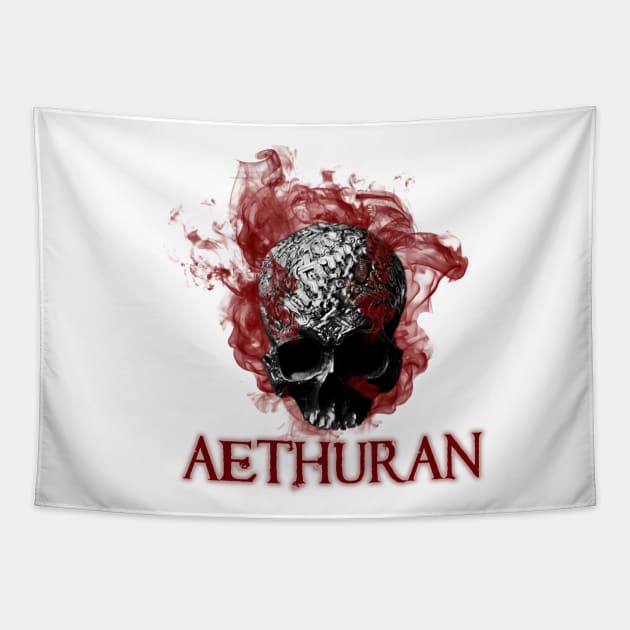Red skull alternative Tapestry by Aethuran