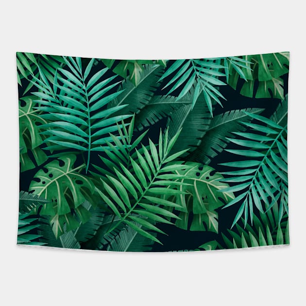 Palm leaves Pattern Tapestry by Inspired-DS
